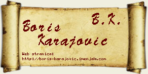 Boris Karajović vizit kartica